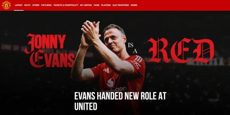 埃文斯：我带着自豪感激宣布退役，很兴奋继续为曼联培养年轻球员